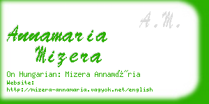 annamaria mizera business card